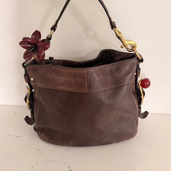 COACH Brown Leather Zoe Shoulder Bag ♡ - Picture 2 of 4